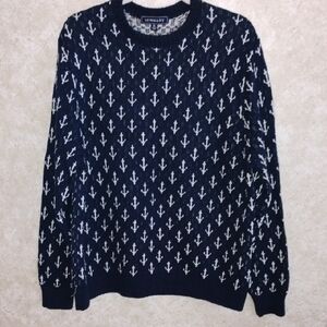 Navy Anchor Sweater